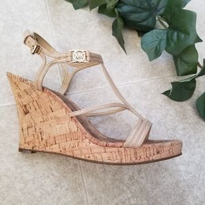 Michael Kors Strappy Patent Wedges